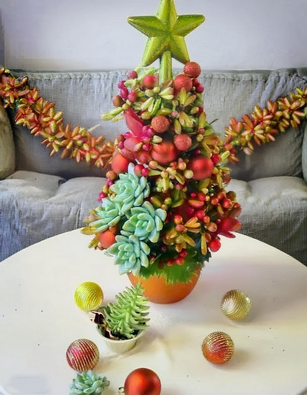 Add Warmth to a Home with a Decorative Succulent Tree