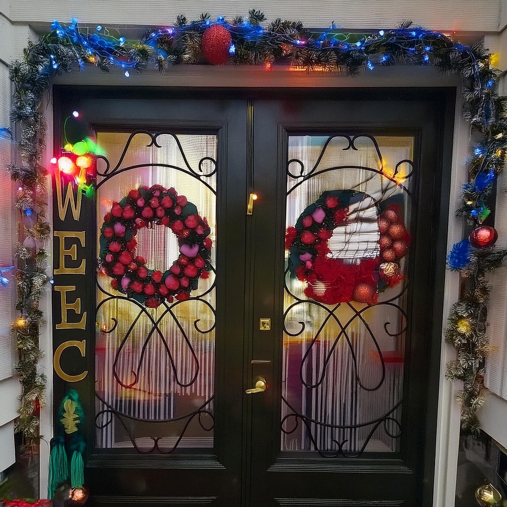 Add a Unique Twist to Christmas Front Door Decor