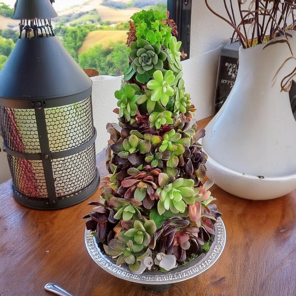 Adorn Your Table with a Succulent Tree Centerpiece