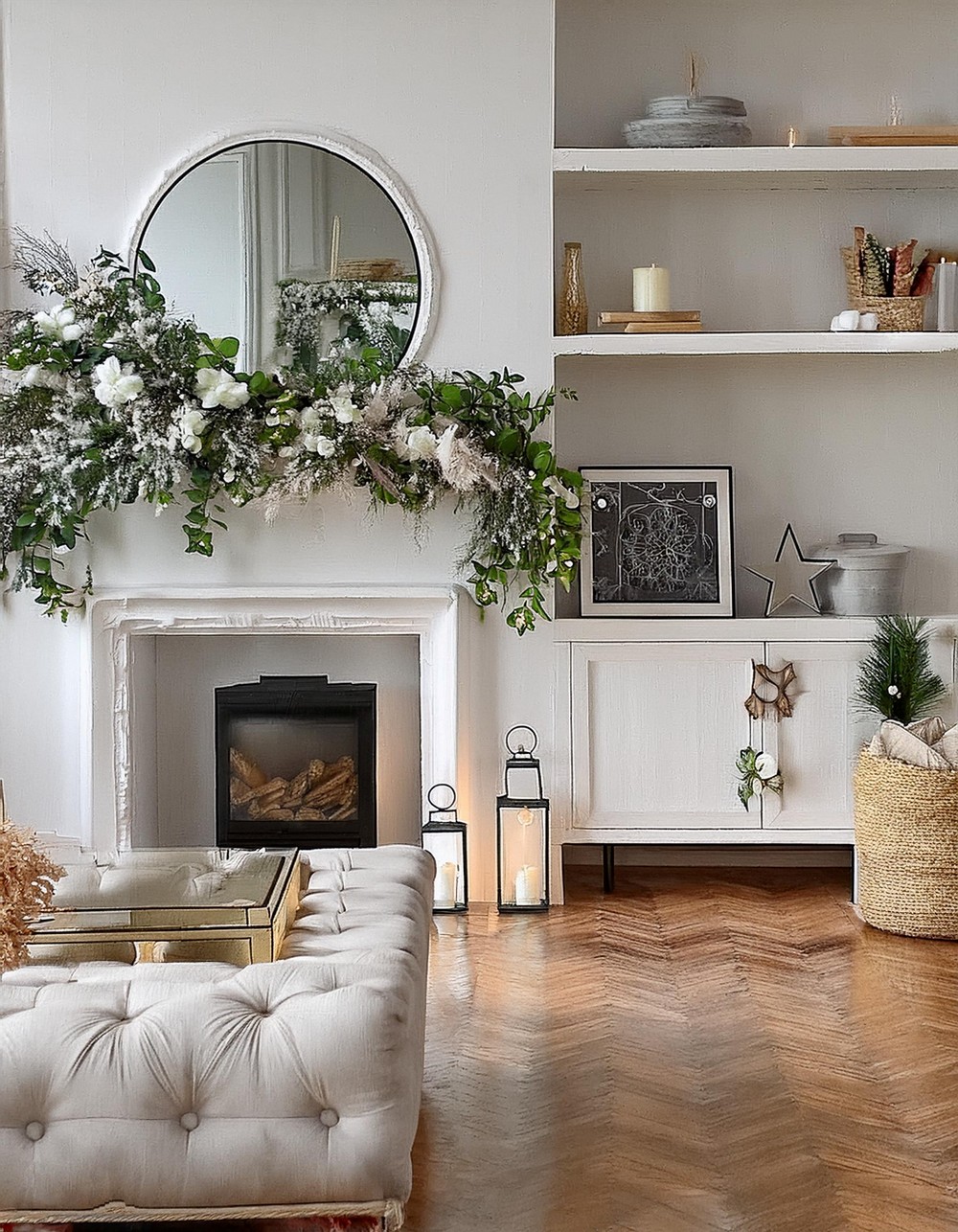 Asymmetrical Mantel Garland