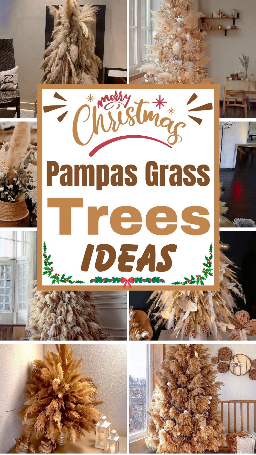 Christmas Pampas Grass Trees Ideas