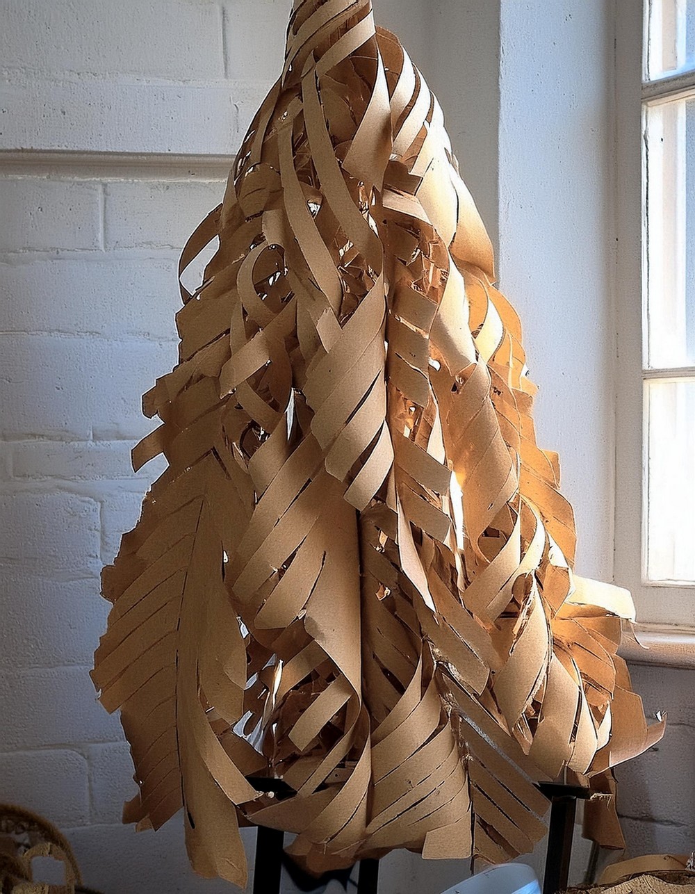 Curled Paper Strips Hanging Tree