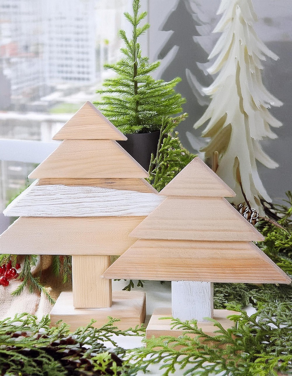 Easy DIY Wood Scrap Trees