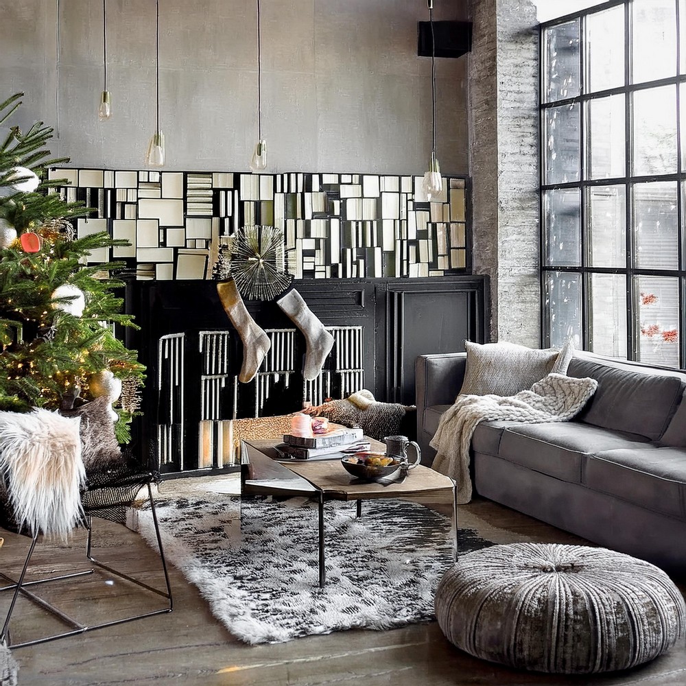 Elegant Christmas Tree Centerpiece for a Formal Sitting Room