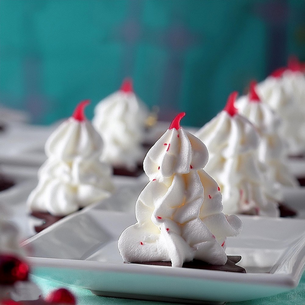 Floaty Chocolate Meringue Trees