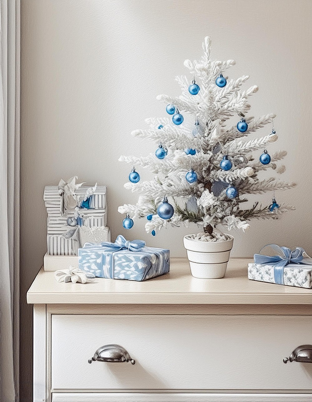 Frosted Pine Potted Tree