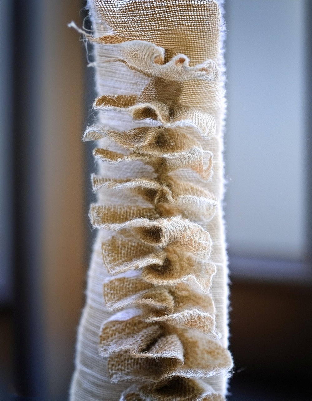 Gathered Burlap Ribbon Garland