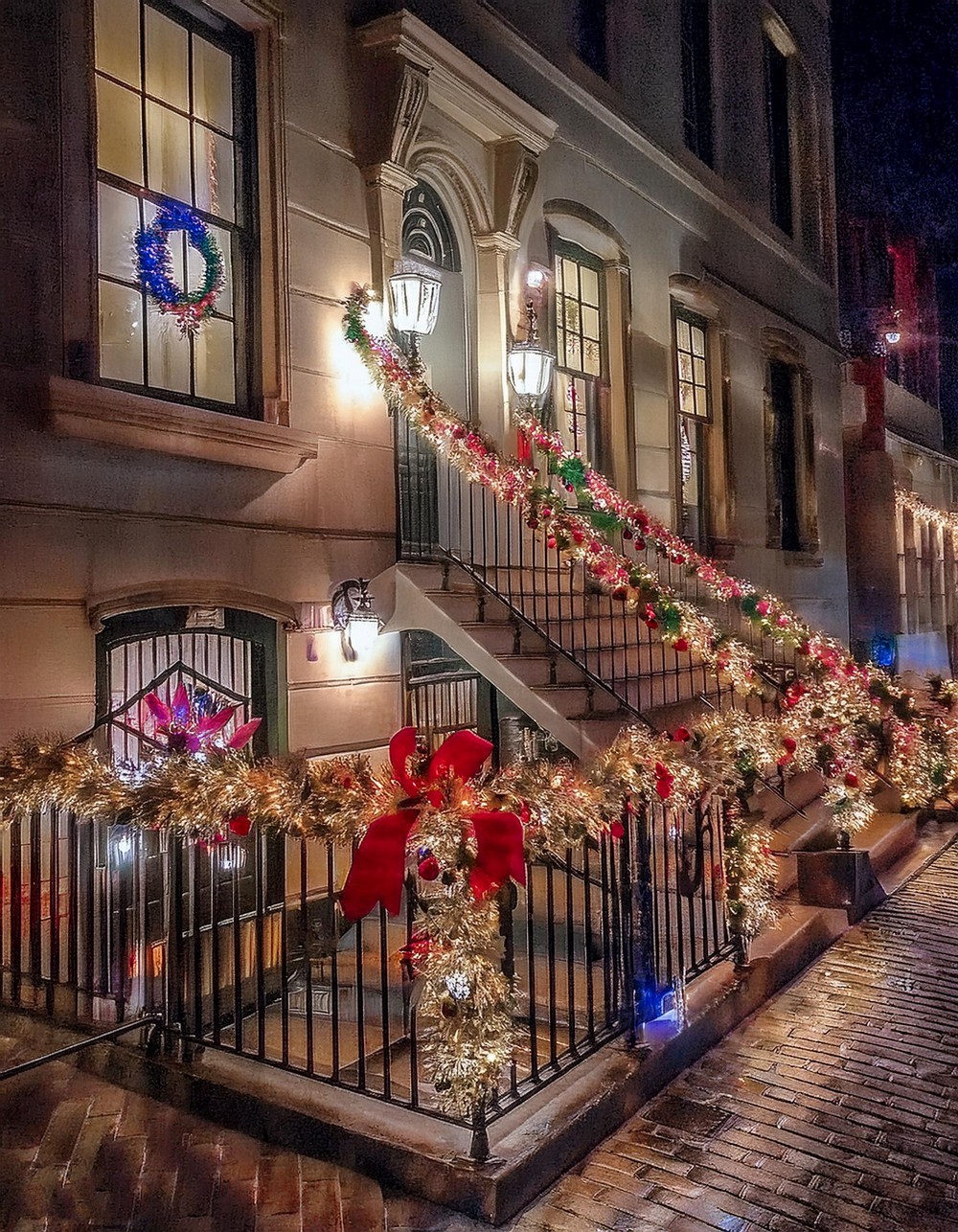 Give Railings a Jubilant Christmas Look