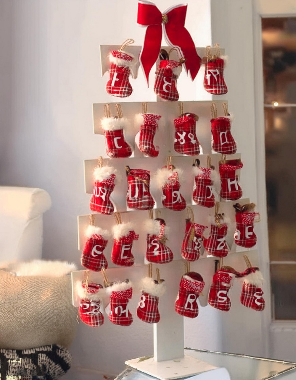 Mini Stocking Advent Calendar Tree