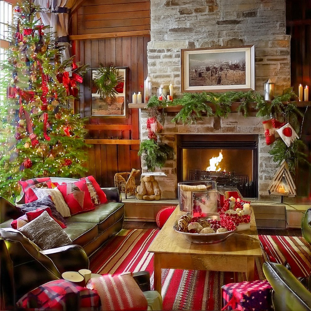 Perfect Look for Your Country Christmas Living Room