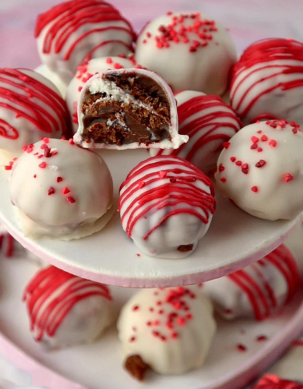 Red Velvet White Chocolate Cake Bites