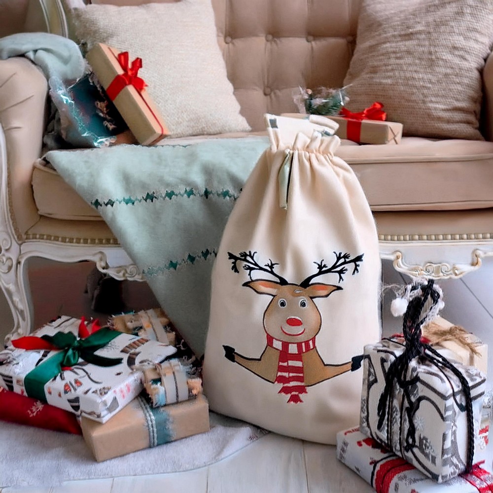 Reindeer Print Gift Bag