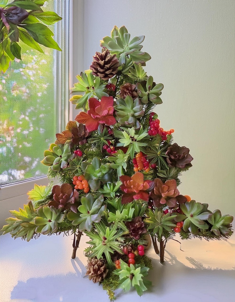 Replicate Festive Pine Tree with Succulents and Cacti Tree