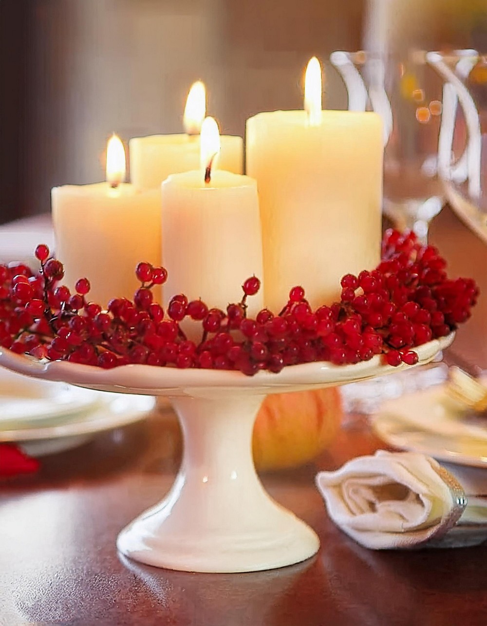 Repurpose Cake Stands into Elegant Candle Holders