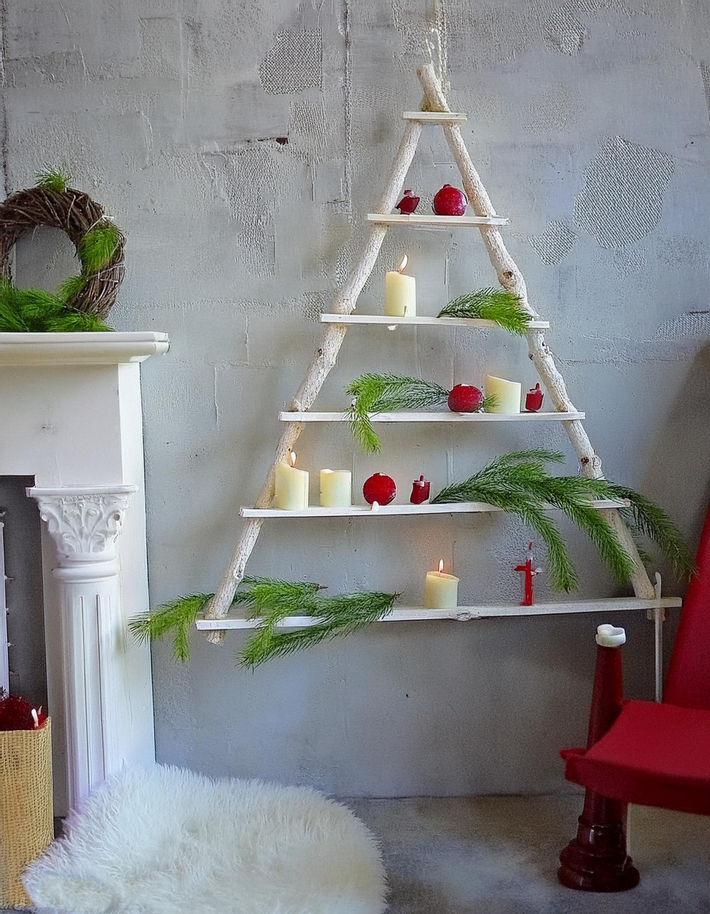 Tiered Shelf Macrame Tree