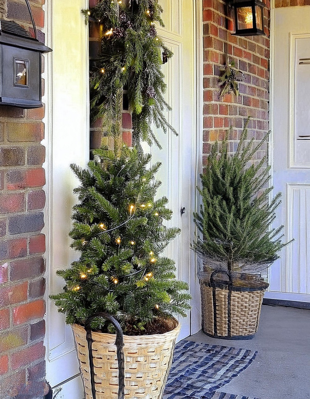 Utilize Your Olive Buckets as Christmas Trees