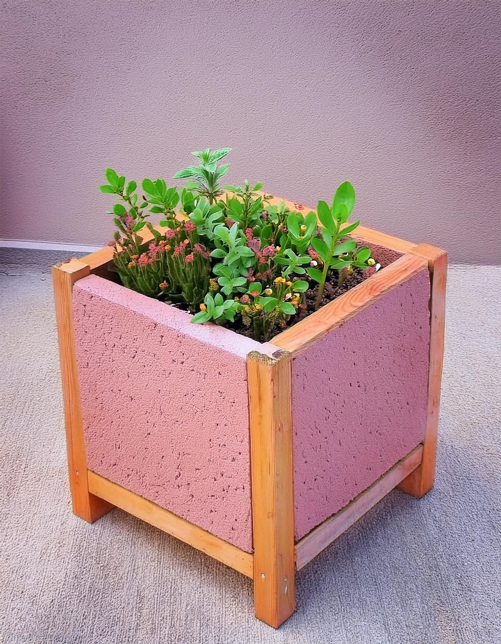 Add Modern Flair with a DIY Cement Planter Stand