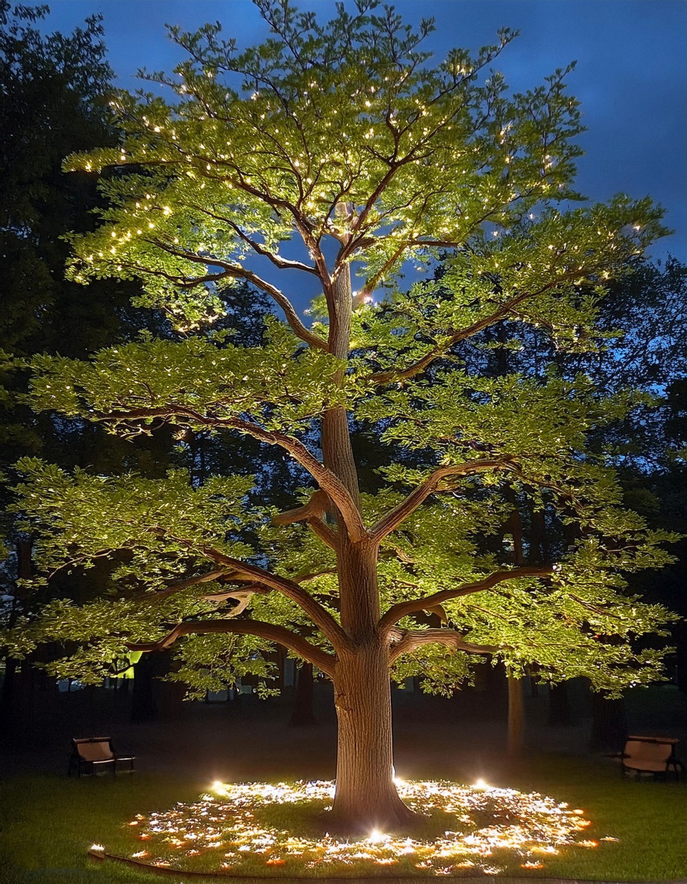 Add Outdoor Lighting to Highlight the Tree’s Beauty