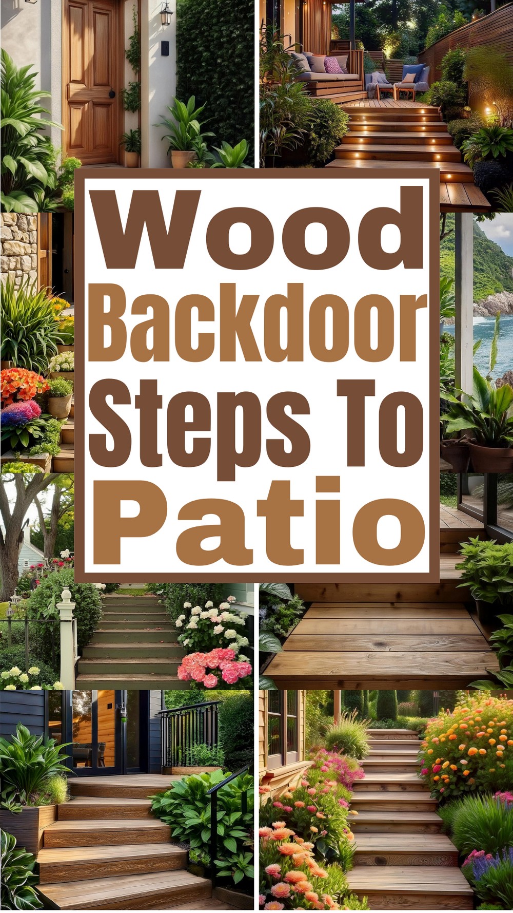 Beautiful Wood Backdoor Steps To Patio