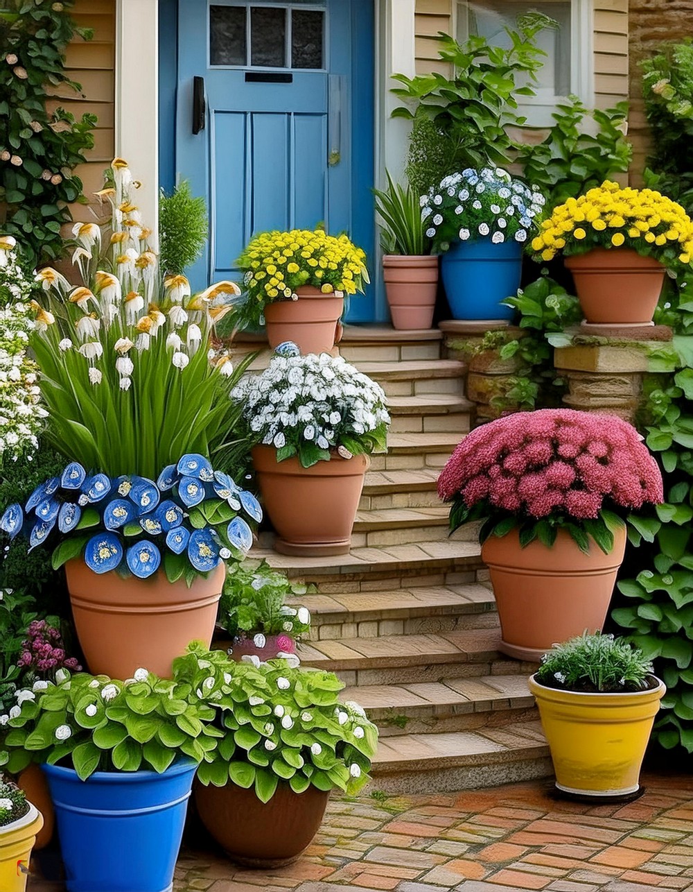 Colorful Terracotta Pots