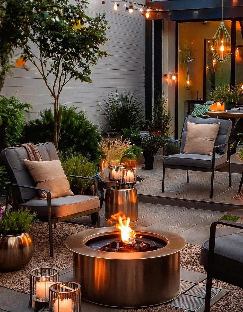 Copper Accents for a Luxe Patio Look