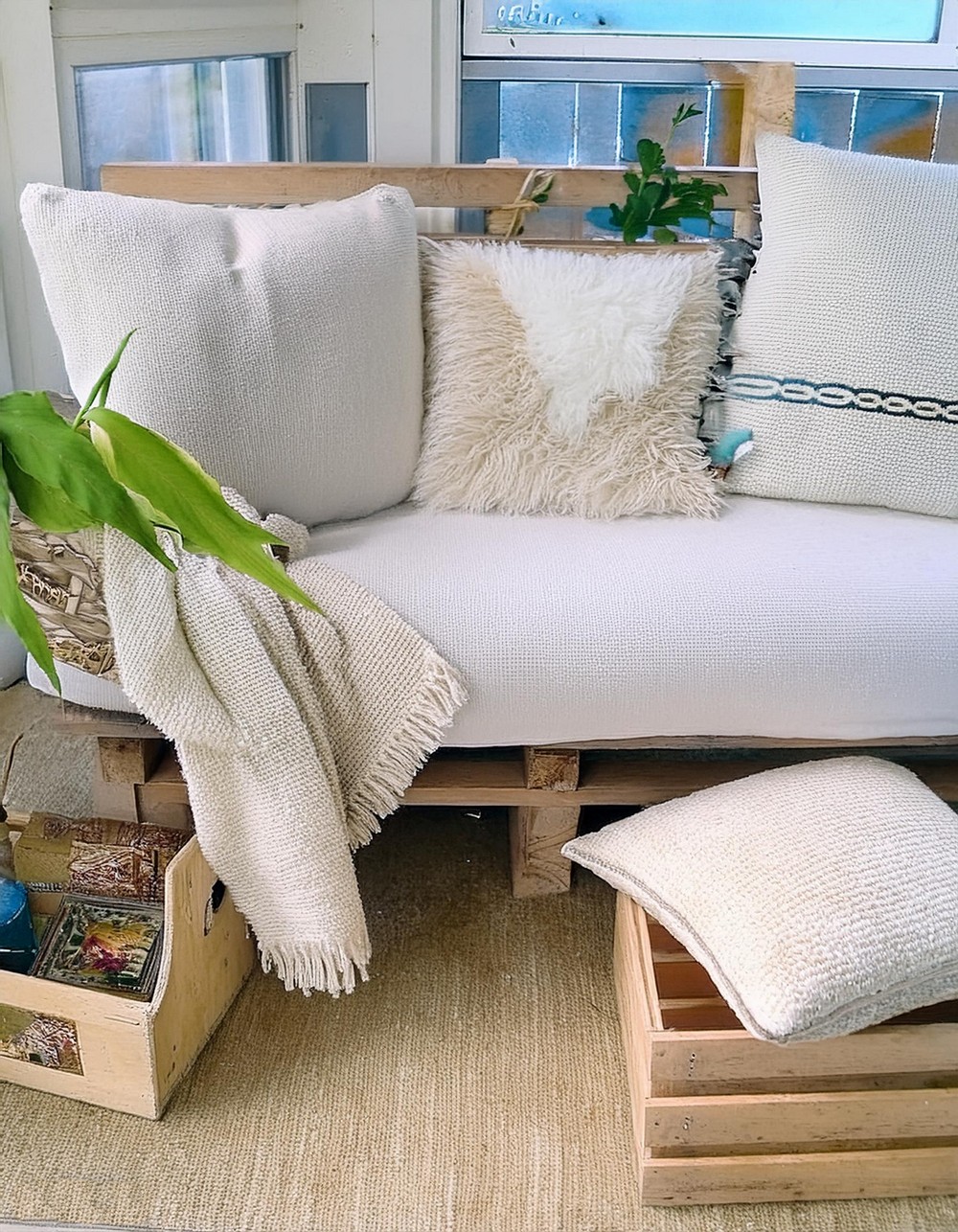 Create Extra Seating with a Repurposed Wood Crate