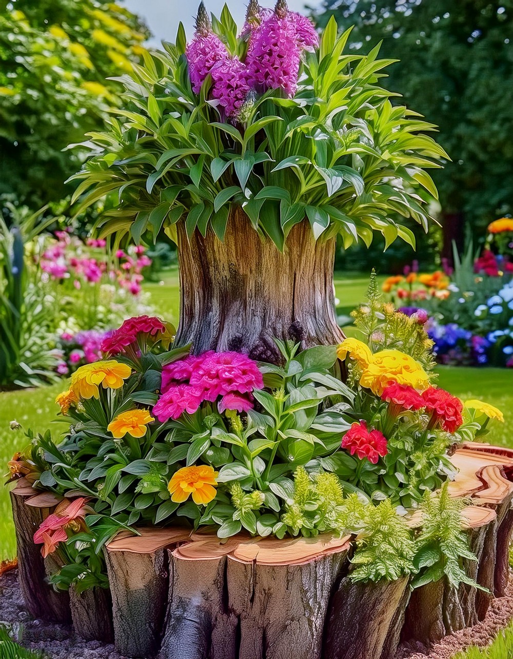 Create a Focal Point with a Statement Tree Stump