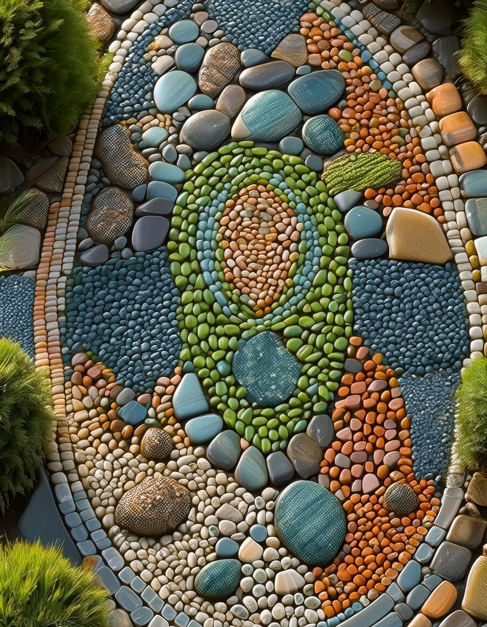 Create a Mosaic Pebble Patio