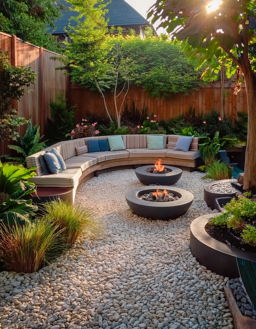 Create a Pebble Seating Area