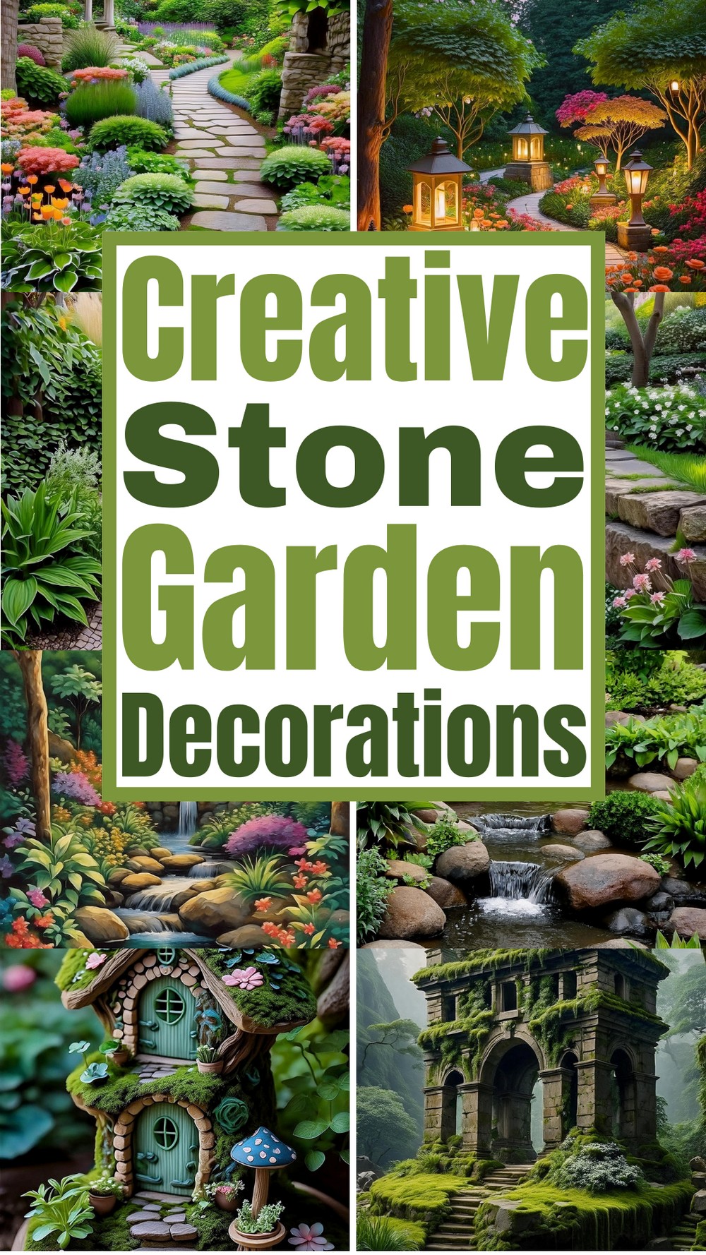 Creative Stone Garden Decorations Ideas