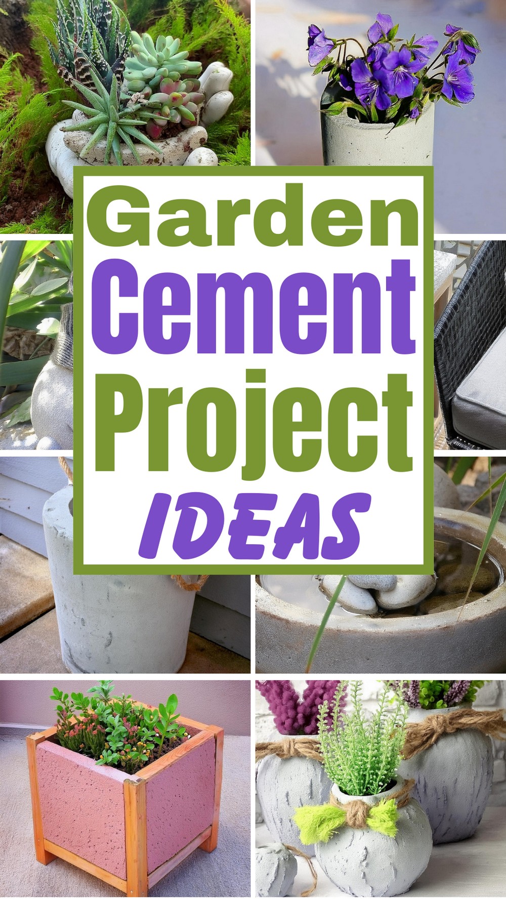 DIY Garden Cement Project Ideas