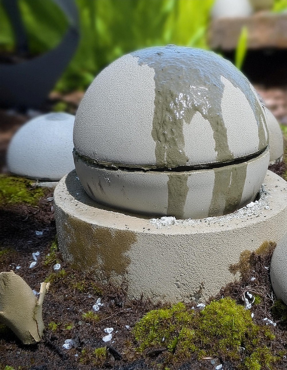 DIY Stone Globe Fountain