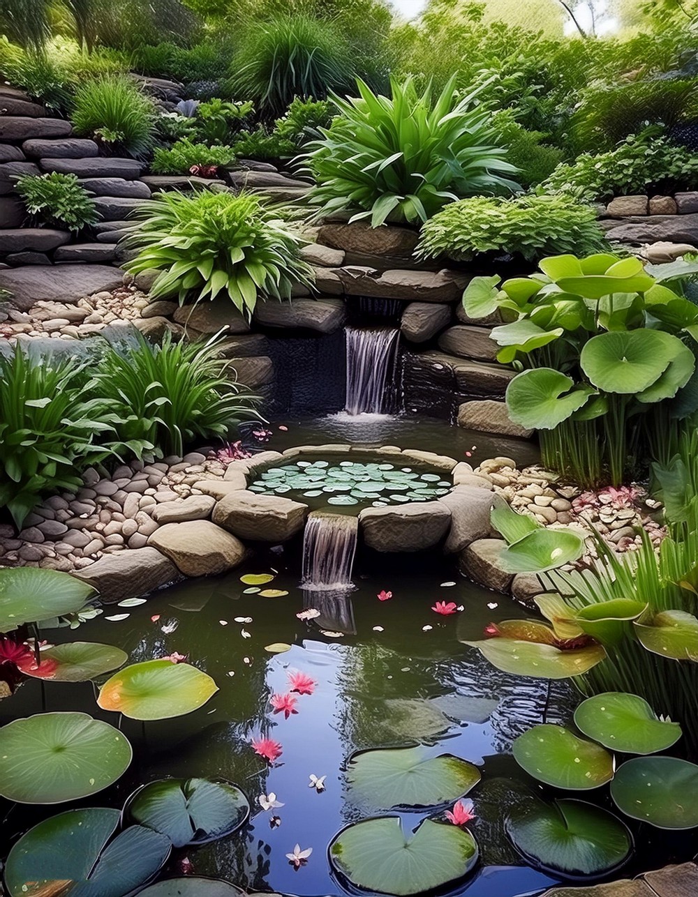 Design a Pebble Water Feature