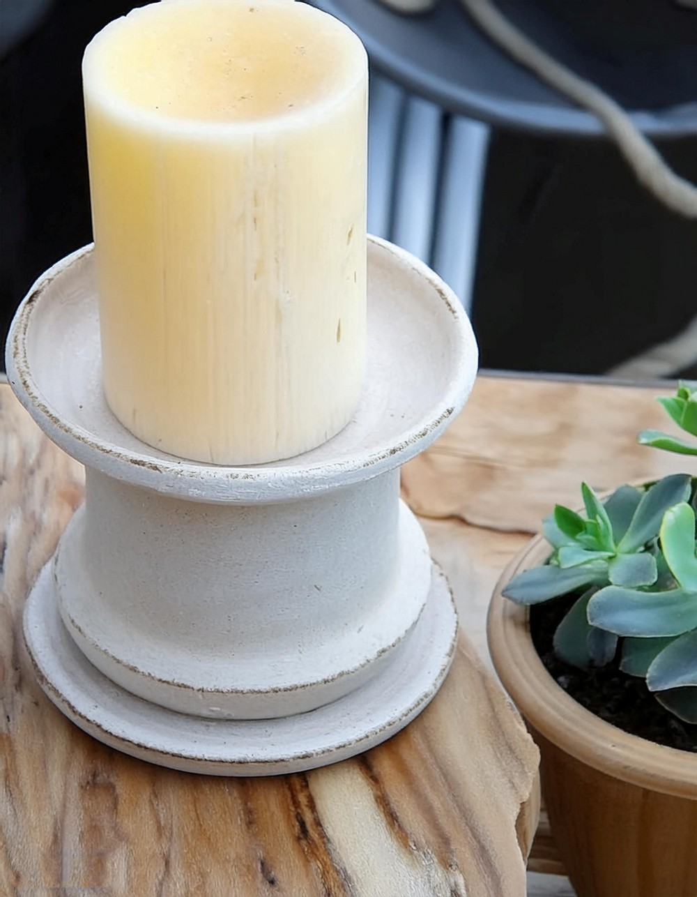 Elevate Your Candles with a Clay Flower Pot Holder 