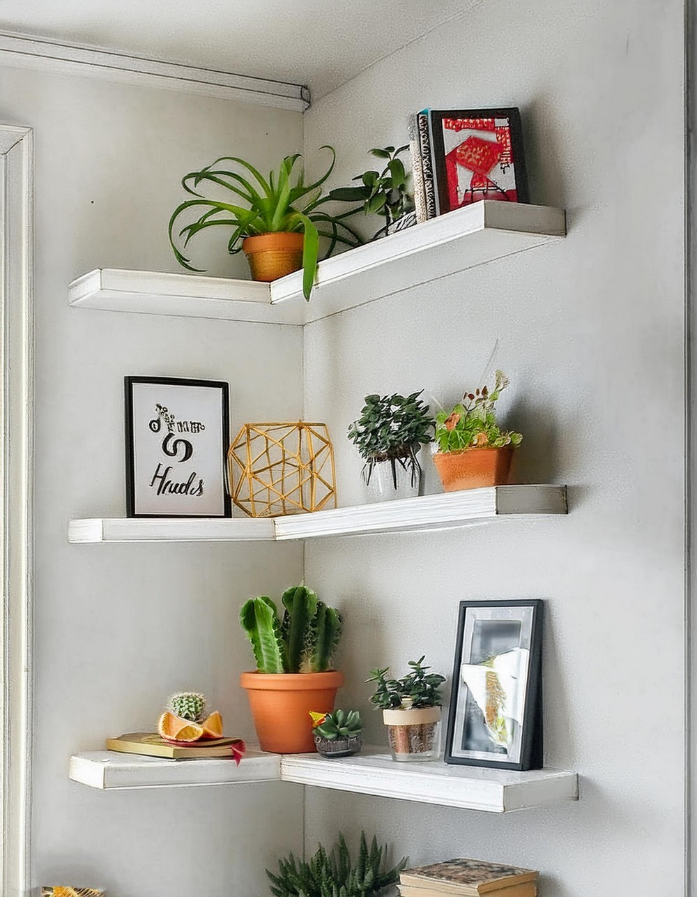 Fit Corner Floating Shelves with ‘L’ Shape