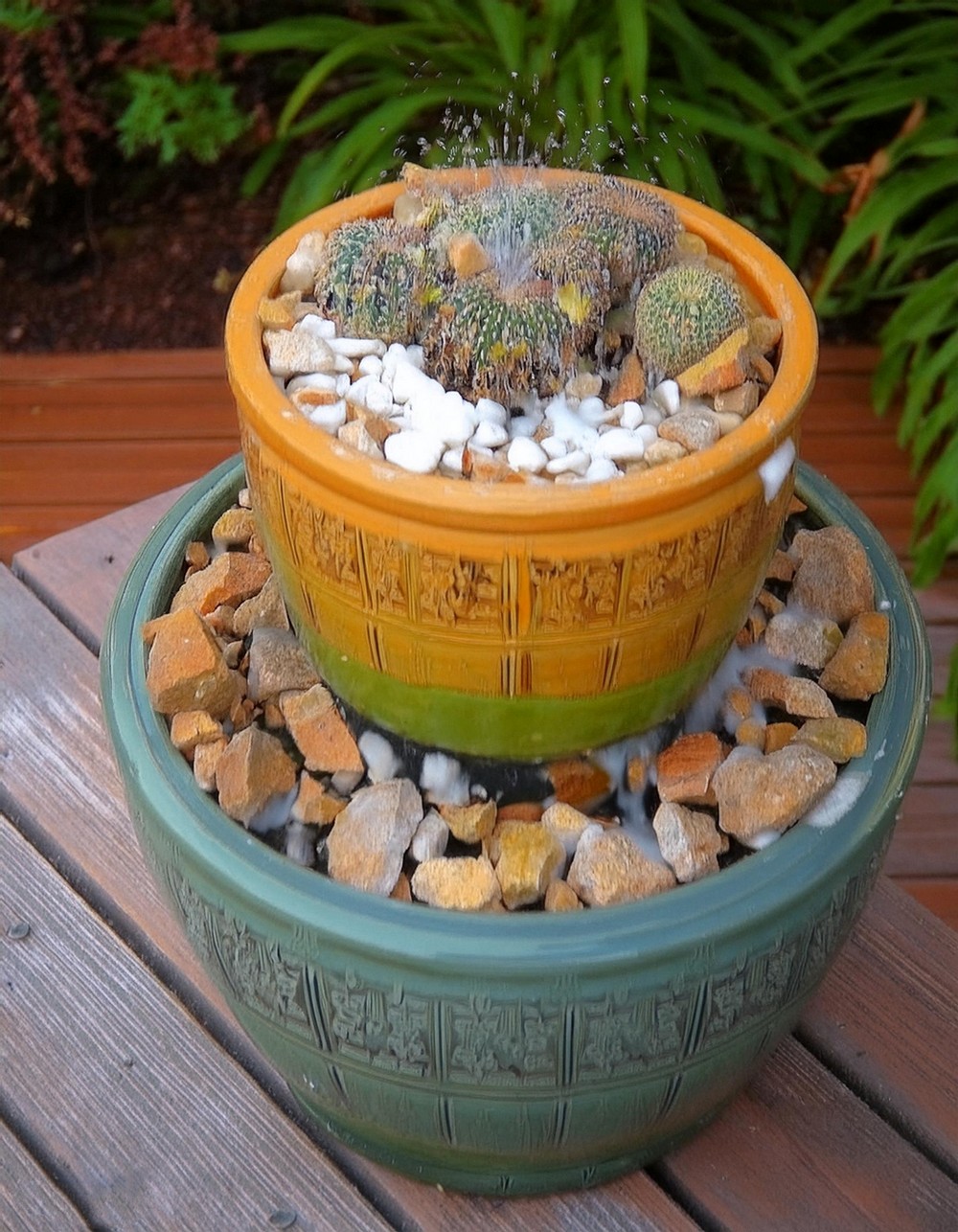 Gravel Plant Pot Mini Fountain