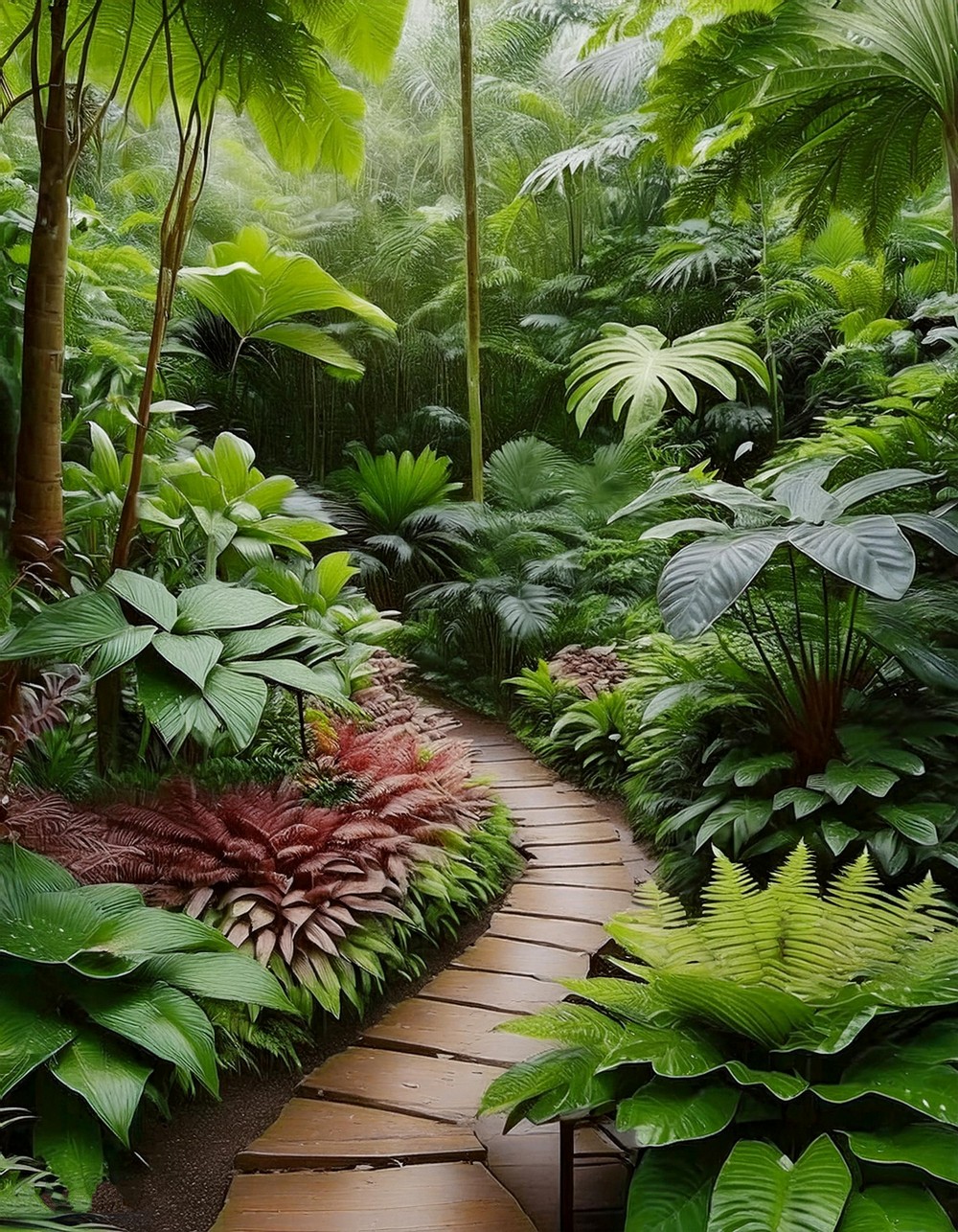 Lush Foliage and Ferns