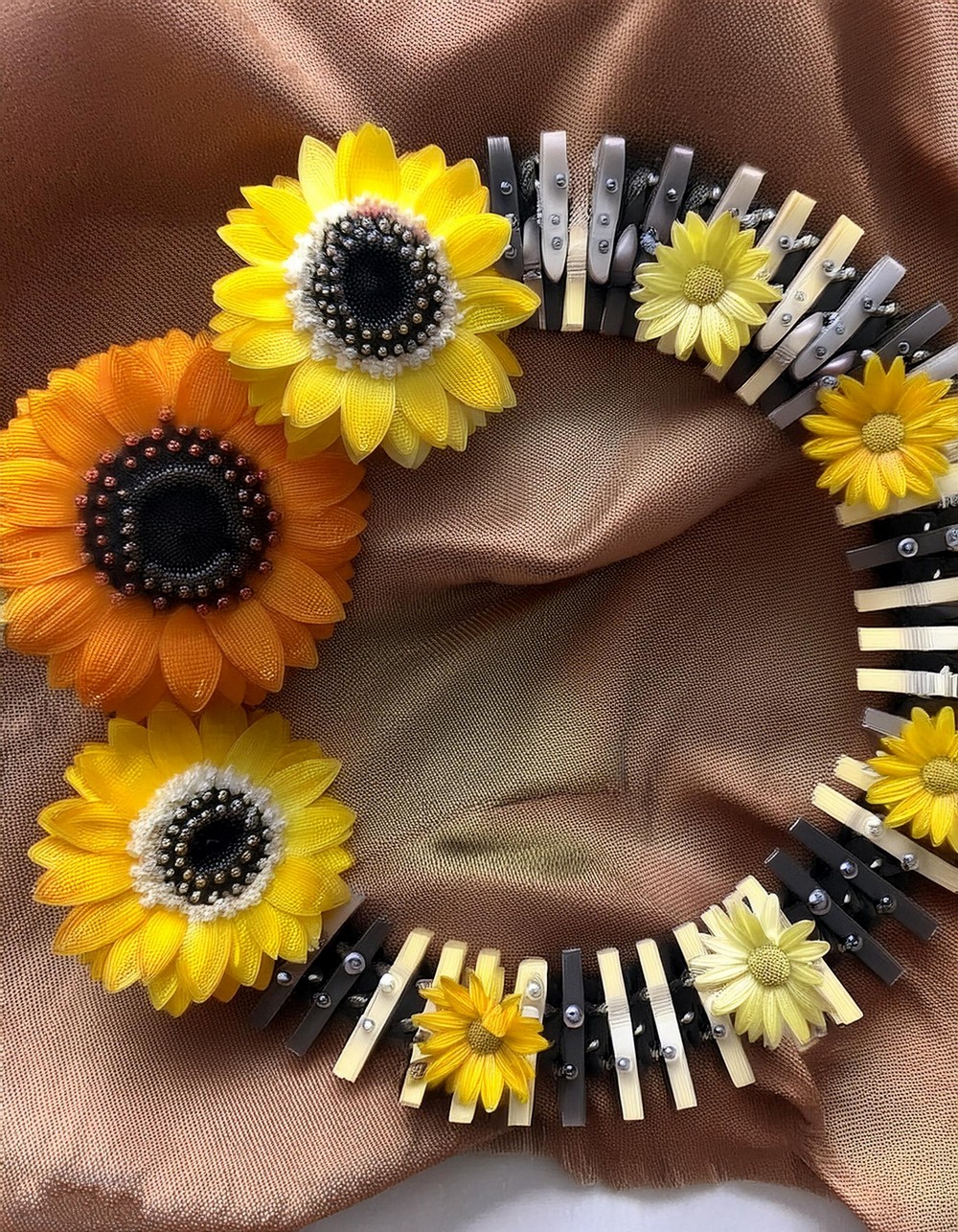 Make a Beautiful Clothespin Sunflower Wreath