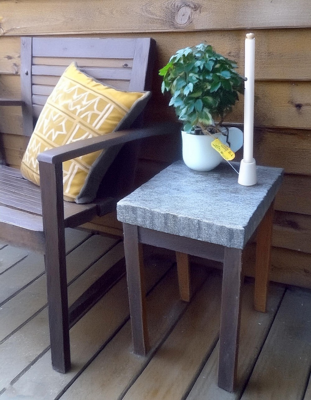 Make a Statement with an Outdoor Concrete Side Table