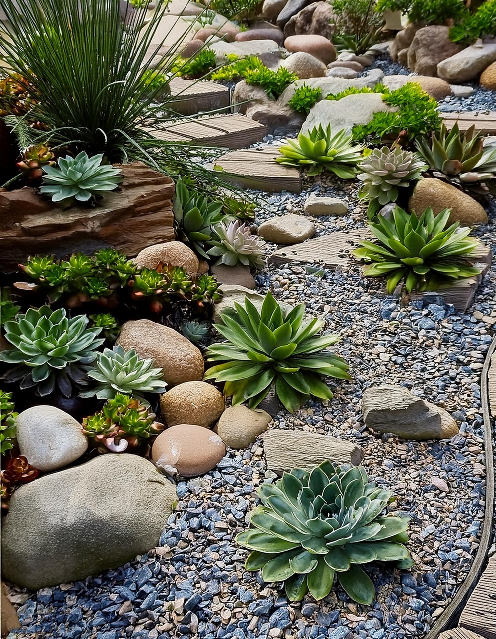 Mixed Stone and Gravel Beds