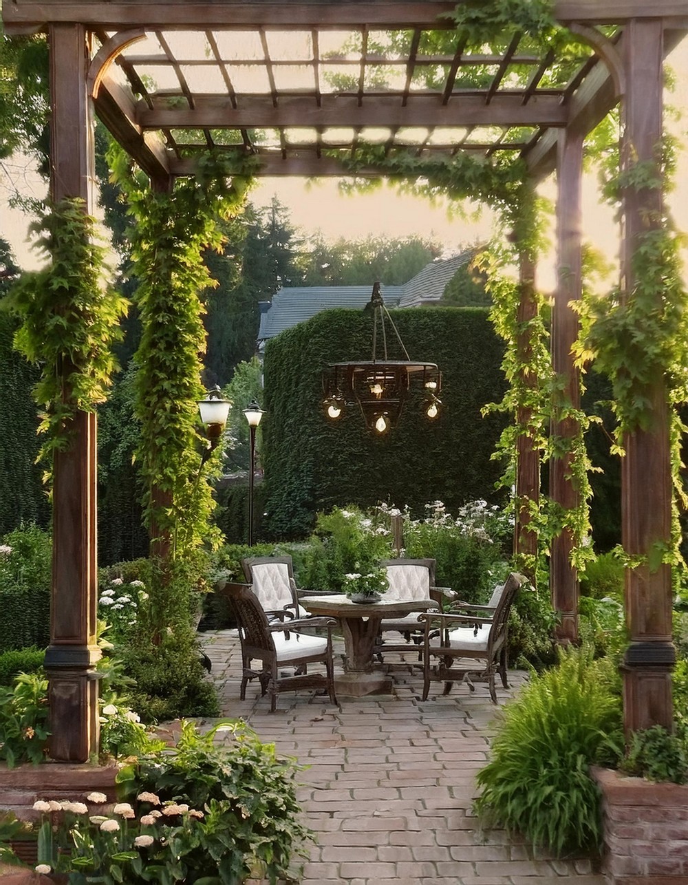 Nature-Inspired Pergola with Vines