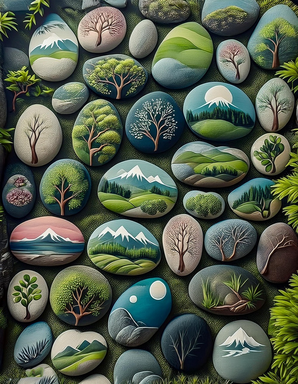 Nature-Inspired Rock Paintings