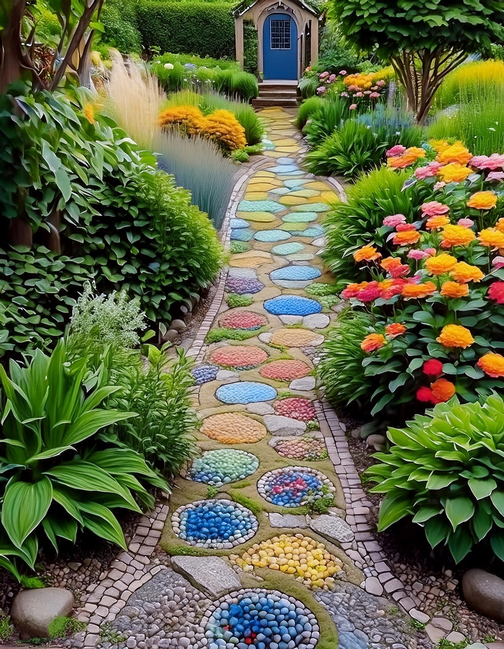 Pebble Mosaic Pathway