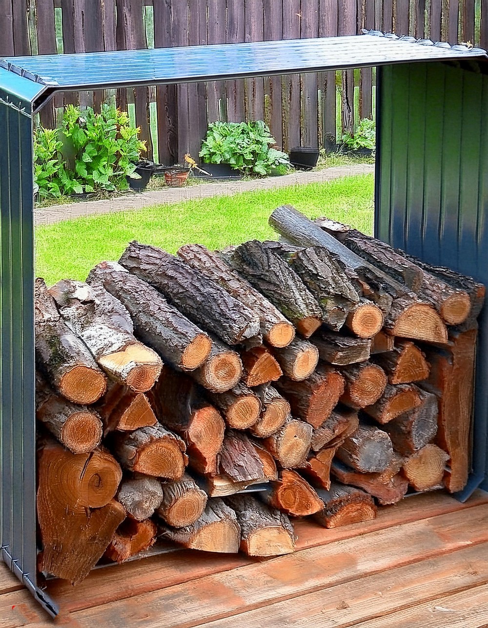 Quick Storage With Flipped Metal Garden Bed