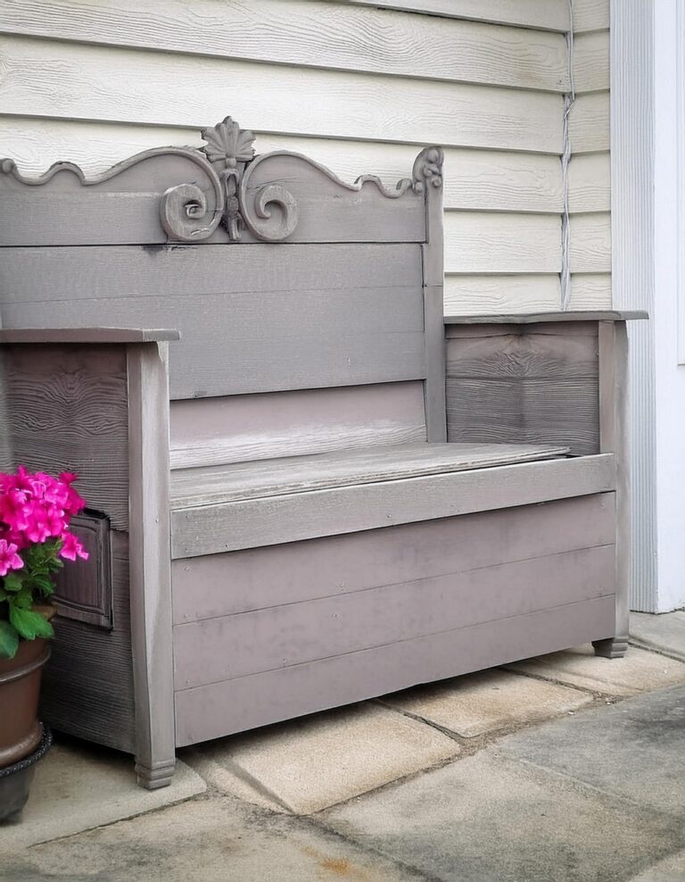 Repurpose A Vintage Headboard As A Bench