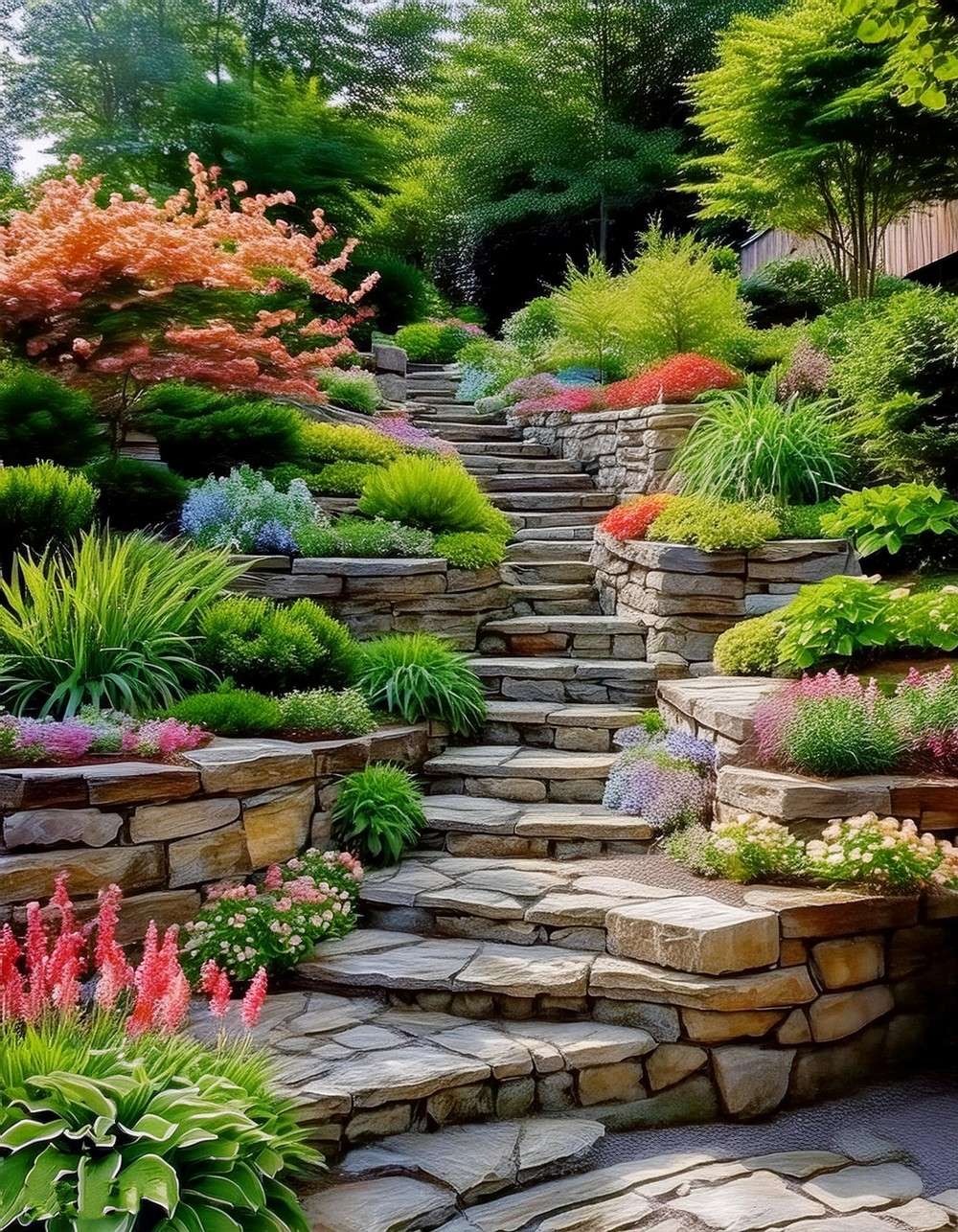 Rock-Covered Retaining Walls