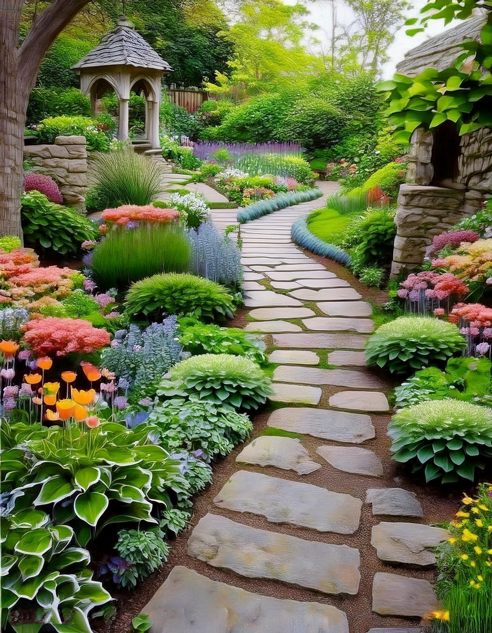 Shingled Stone Pathway