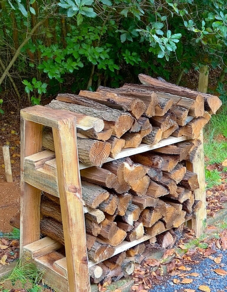 Small Firewood Rack From Two-by-Fours