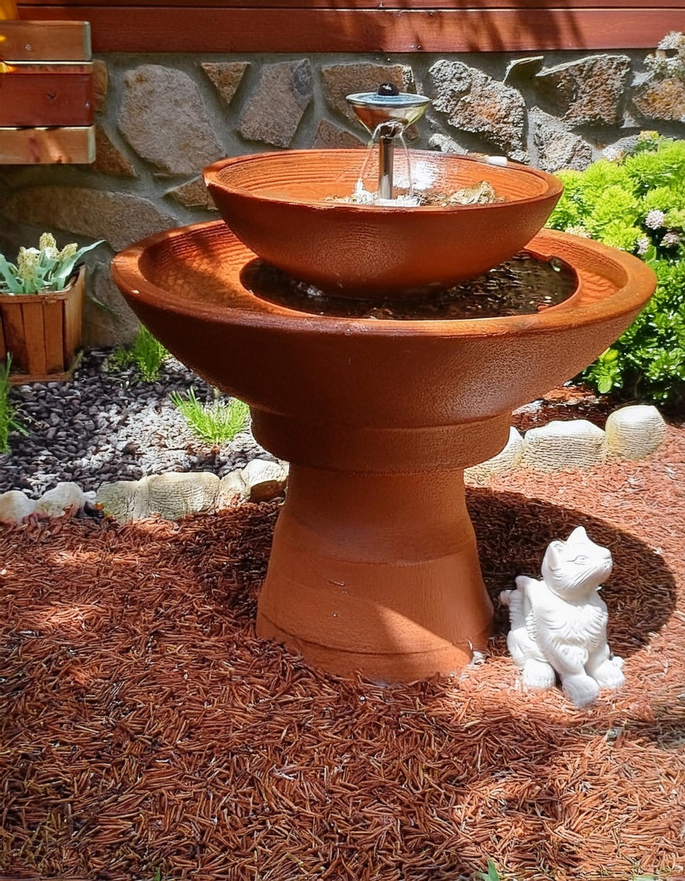 Stacked Terracotta Fountain