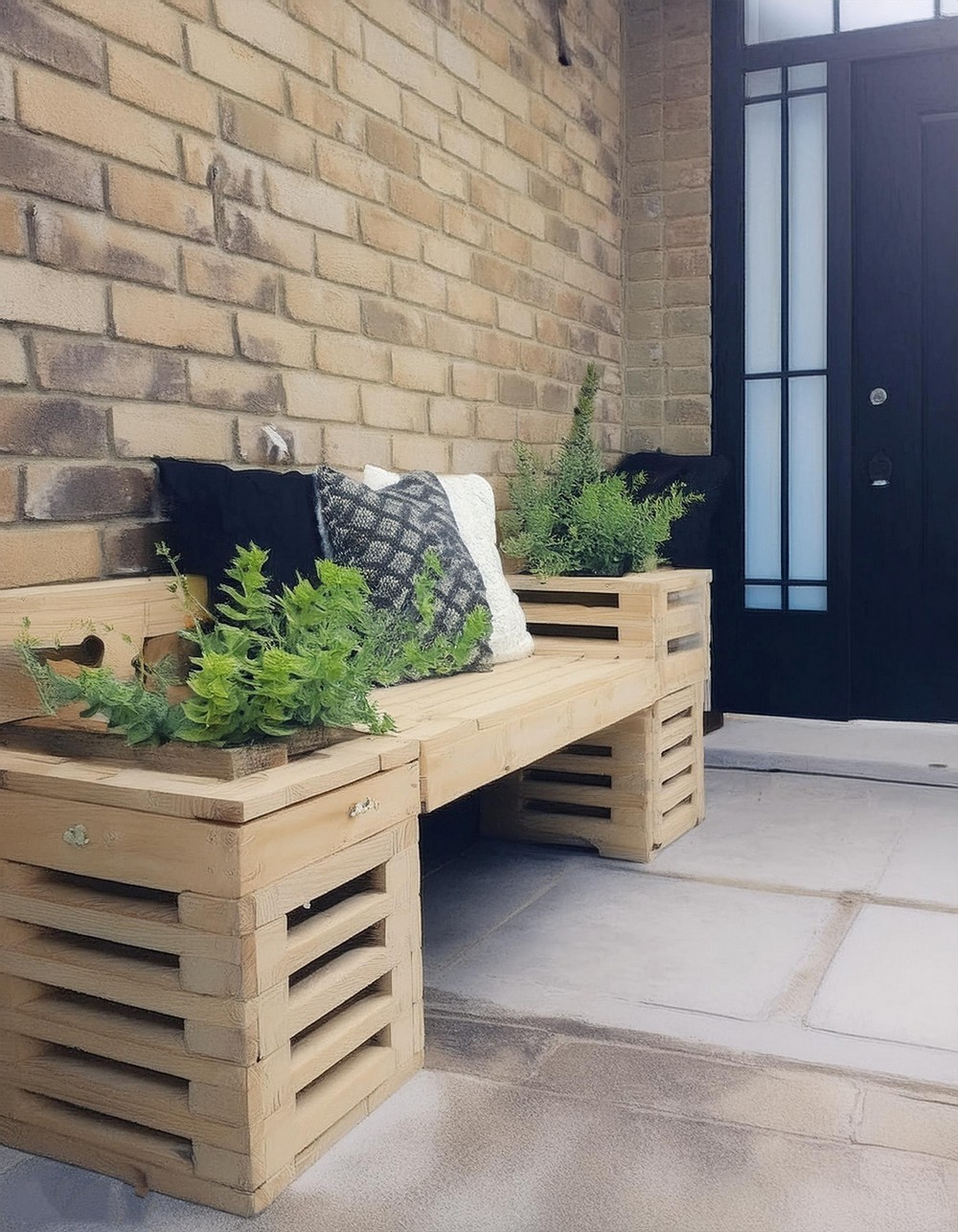 Stunning Stacked Board Bench Planter